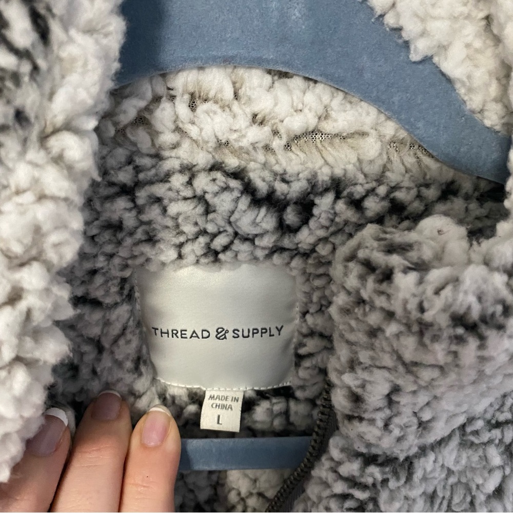 Thread & Supply Gray Sherpa Vest - Picture 3 of 5